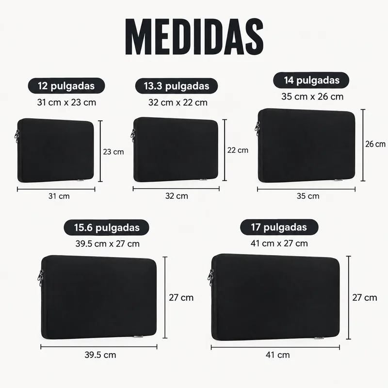 FUNDA Notebook Neoprene Negra 2