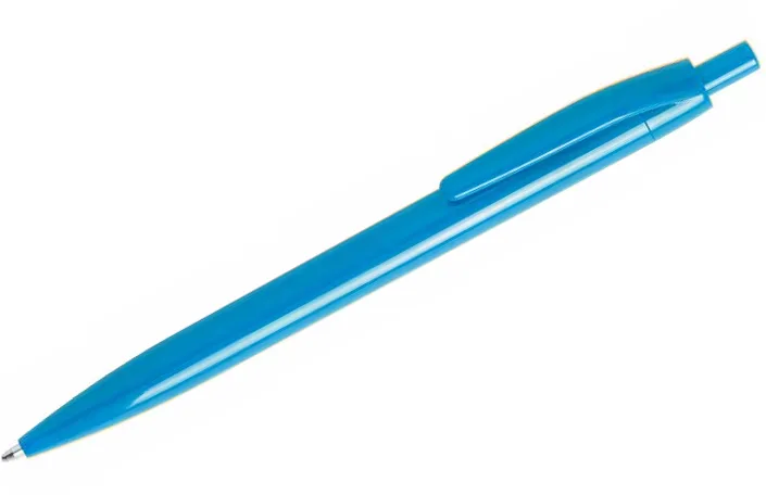 Bolígrafo plástico cyan