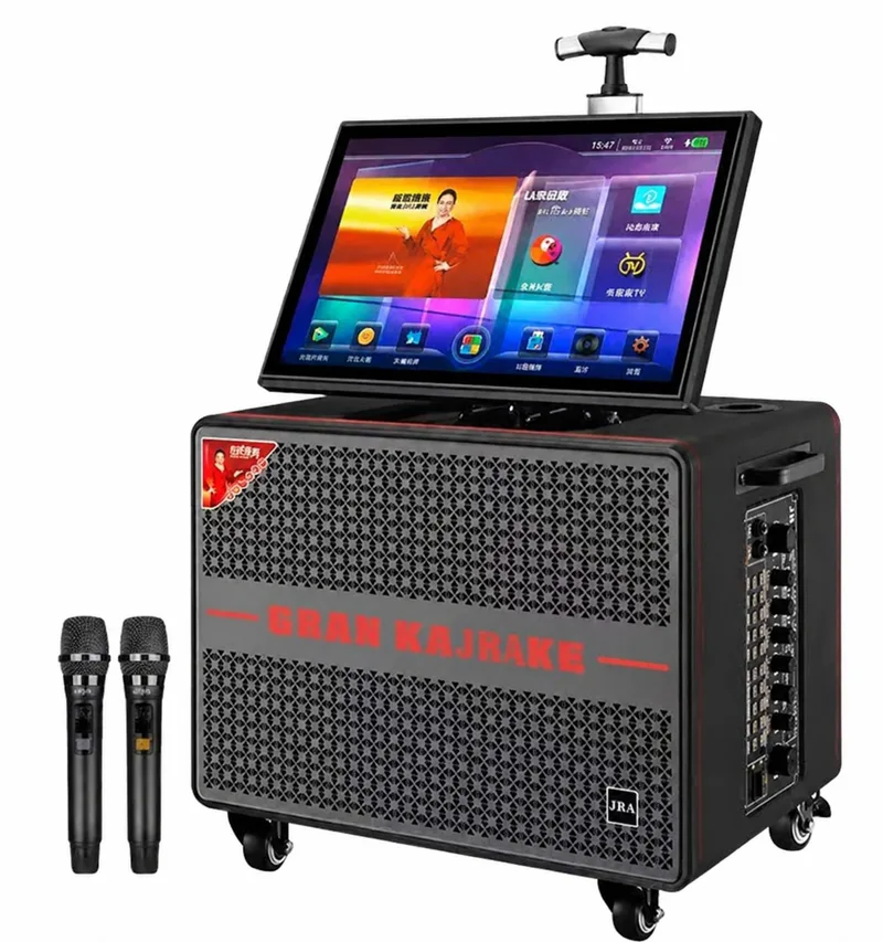Parlante Portátil y Karaoke Pantalla LCD 18.5