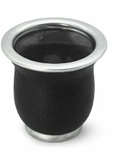 Mate de Vidrio con cuero